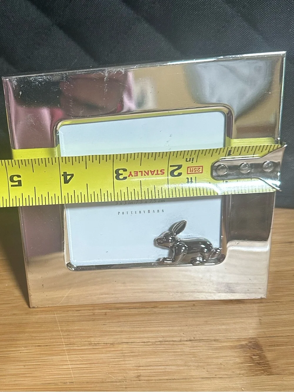 Pottery Barn Silver-tone Bunny Accent Picture Frame